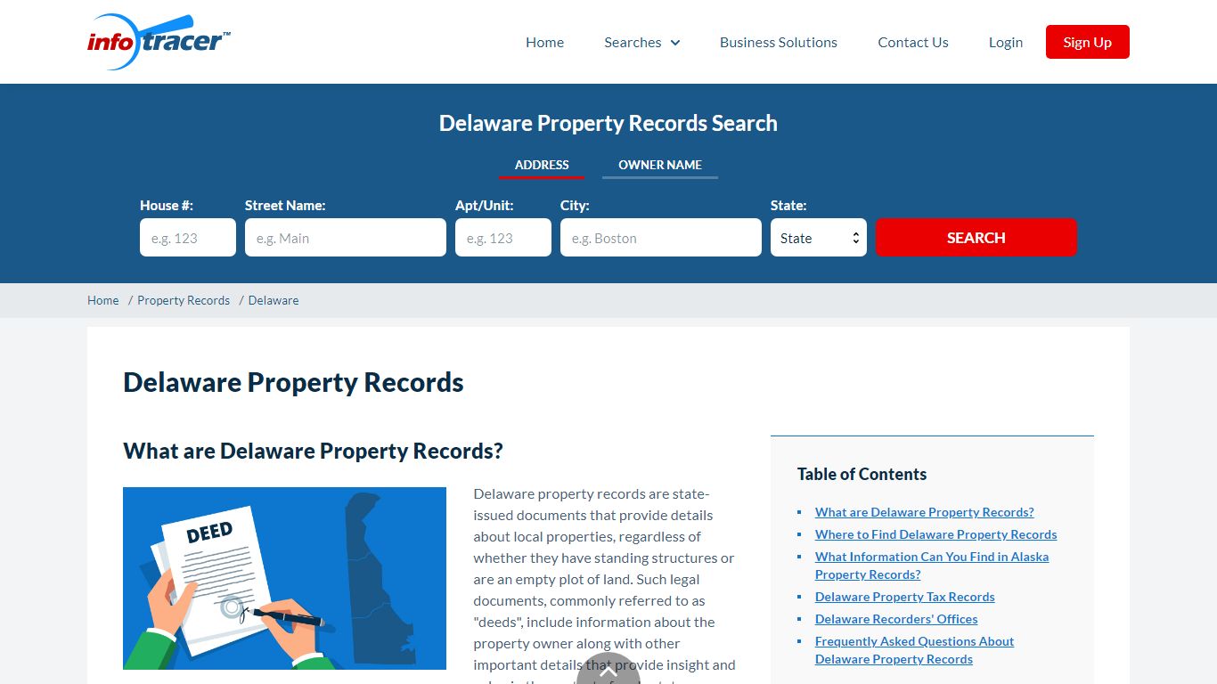 Delaware Property Records - Search Owners, Title, Tax and Deeds ...